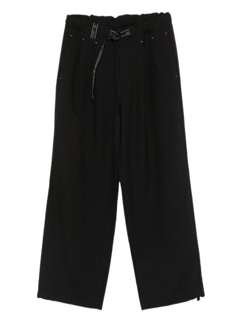 belted wide-leg trousers