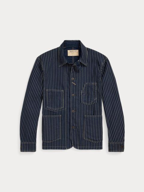 【新品未使用】RRL ENGINEER COAT SIZE:L RRL by Ralph Lauren Indigo Dot-Stripe Twill Engineer Coat