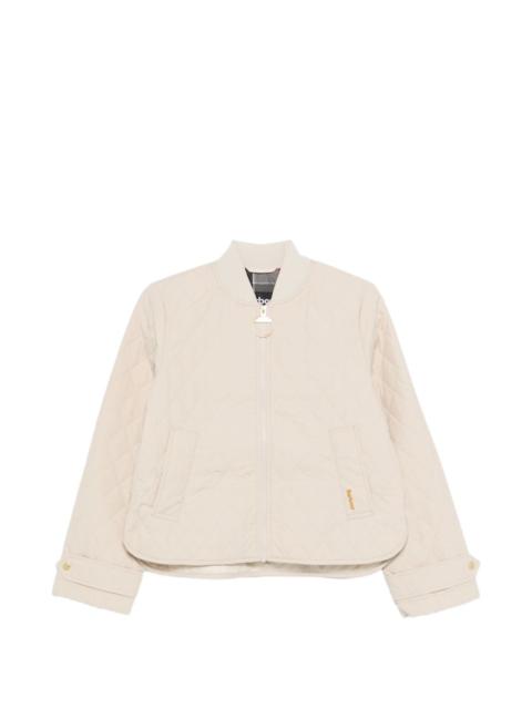 quilted zip-up jacket