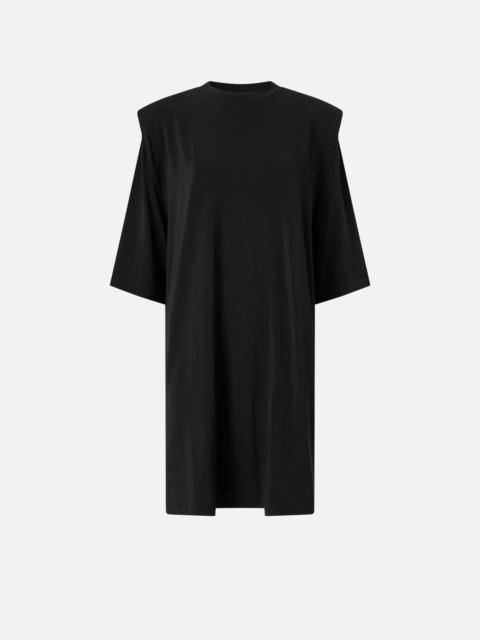 MINI DRESS WITH STRUCTURED SHOULDERS AND CHAIN