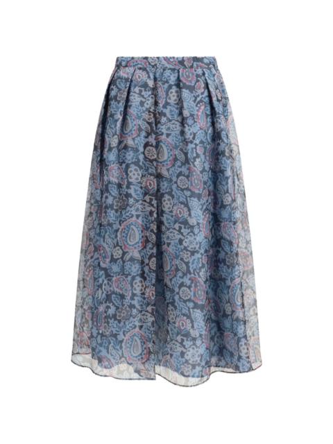 paisley-print skirt