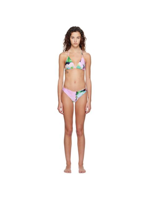 Multicolor Arum & Dhalia Bikini Set