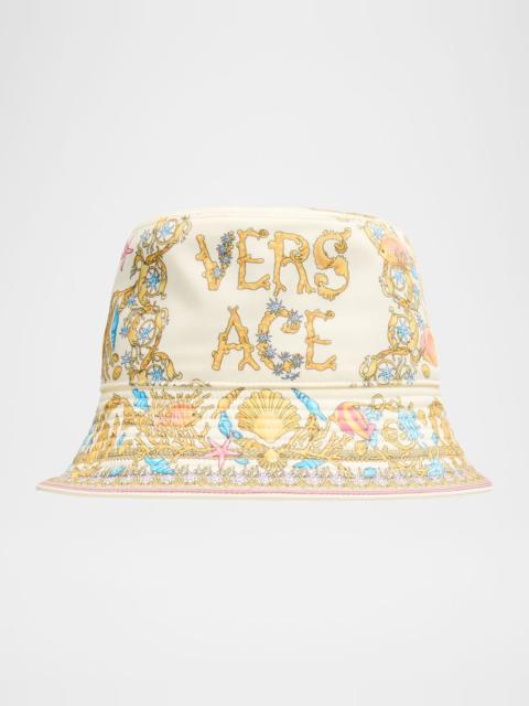 Underwater Baroque Print Twill Bucket Hat