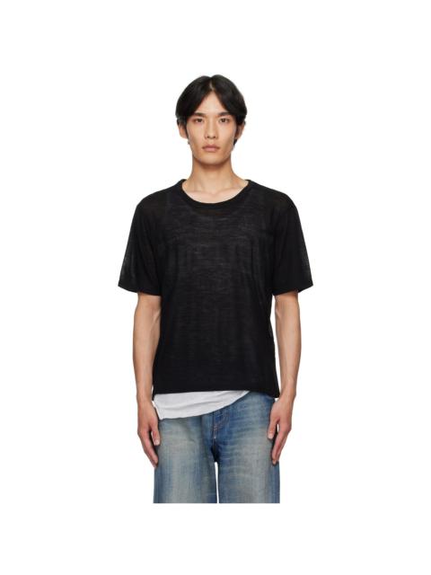 Black Semi-Sheer T-shirt