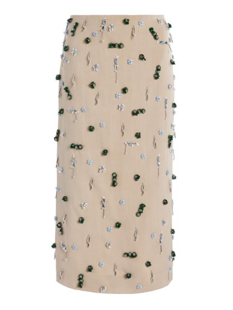 Embla Beaded Midi Skirt ivory