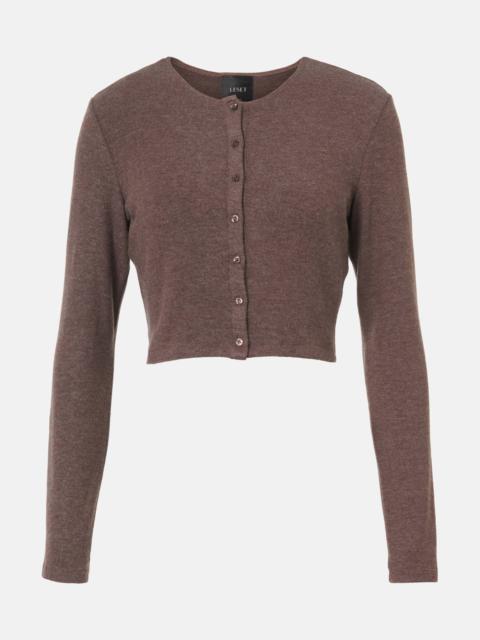 Lauren cropped jersey cardigan