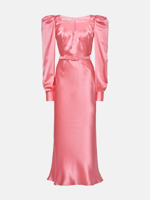 SATIN DRESS WITH BELT