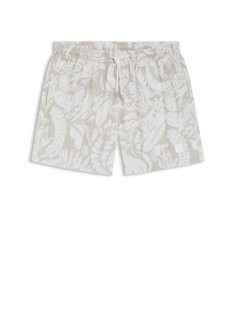 QUICK-DRY SWIM SHORTS WITH ALL-OVER PRINT