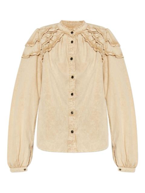 ruffled cotton shirt