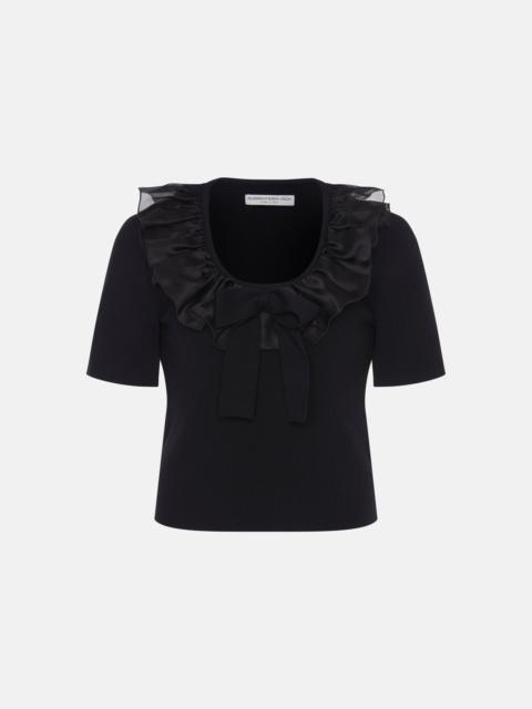 MERINO TOP WITH ORGANZA