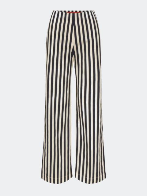 Pia Poplin Pant In Black/White Stripe