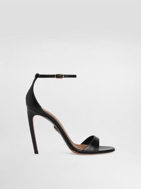 Polished goatskin sandals