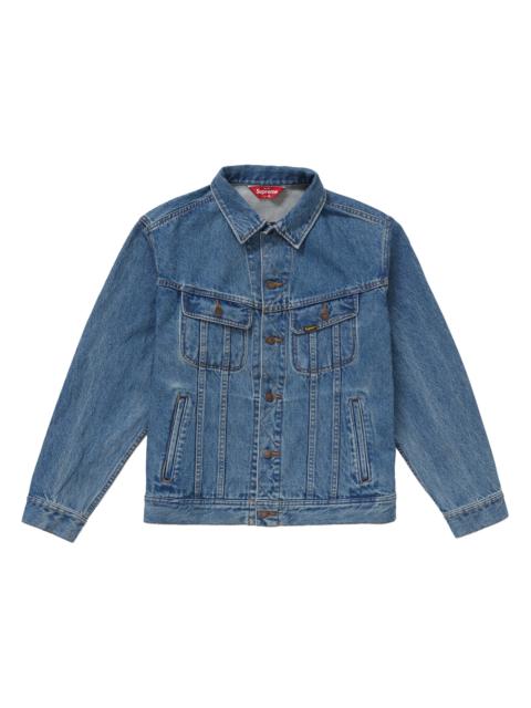 Supreme New York Painted Trucker Jacket Blue