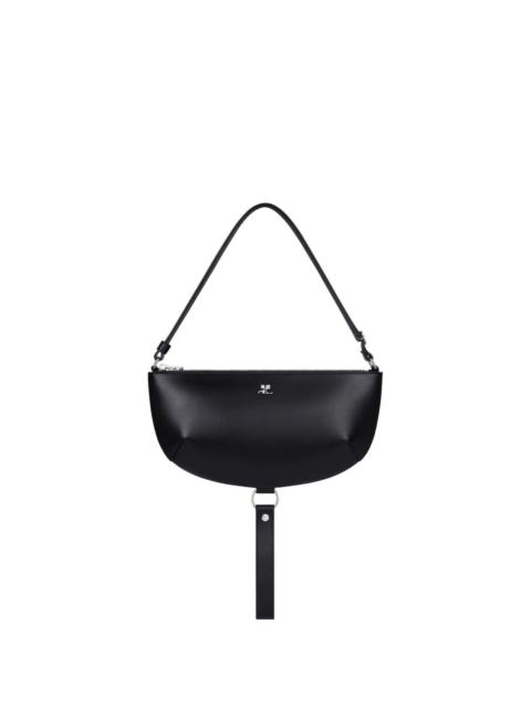 half-moon leather shoulder bag