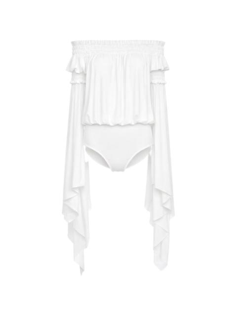 handkerchief-sleeve bodysuit