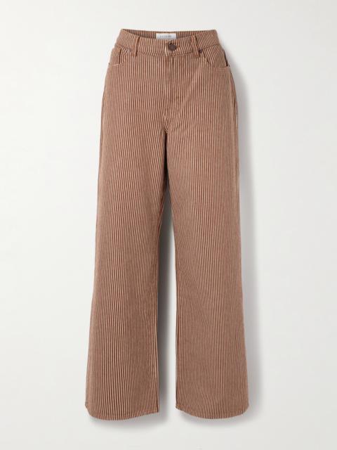 Isadora Striped Cotton Wide-leg Pants