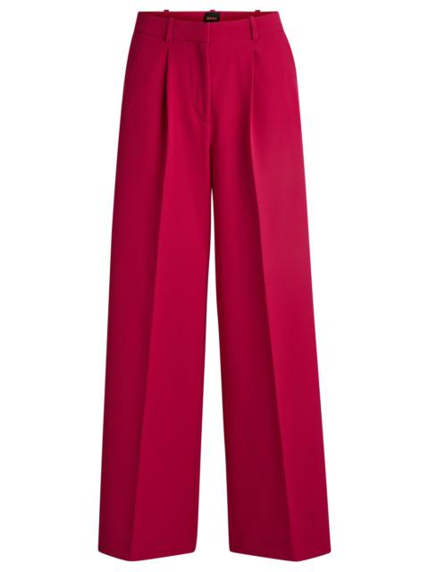 WIDE-LEG TROUSERS IN STRETCH FABRIC