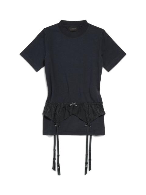 Women's Lingerie T-shirt in Faded Black