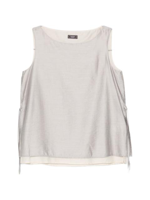 tie-side sleeveless top