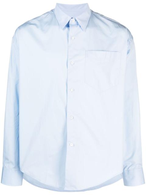logo-embroidered cotton shirt