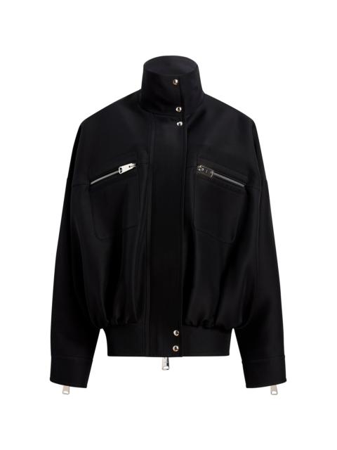 Ayman Cotton-Silk Jacket black