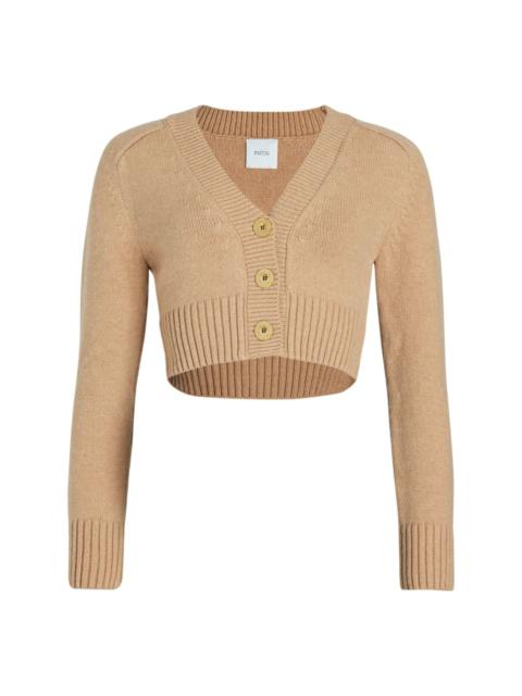 wool-cashmere cropped cardigan