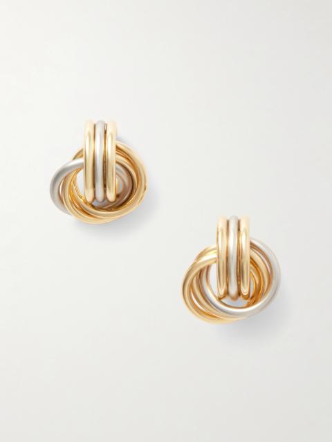 The Lush Link Gold- And Silver-tone Hoop Earrings