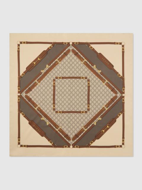 Printed silk twill carré