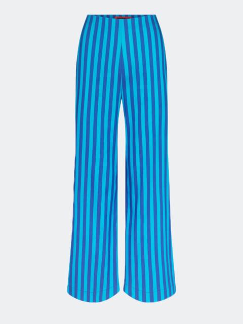 Pia Poplin Pant In Tonal Blue Stripe