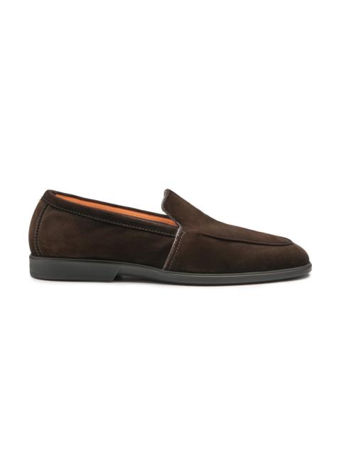 Men's dark brown suede loafer