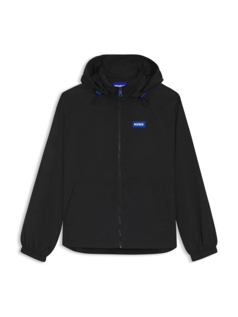 LOGO-PATCH WINDBREAKER WITH WATER-REPELLENT FINISH