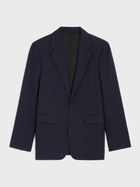 Classic jacket in wool gabardine