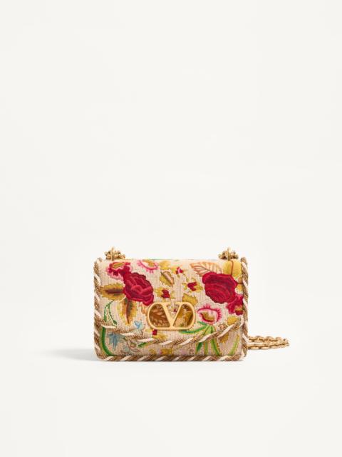 VALENTINO GARAVANI VAIN SMALL EMBROIDERED SHOULDER BAG