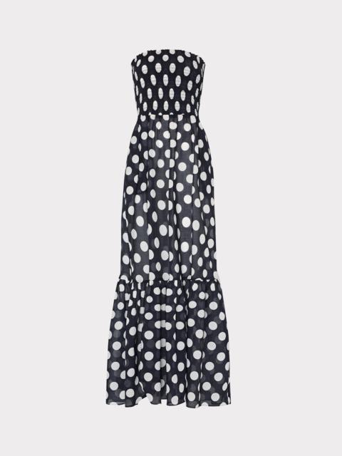 Olen Polka Dot Strapless Cover-Up Dress