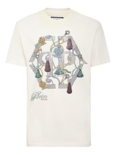 tassel-embellished logo T-shirt