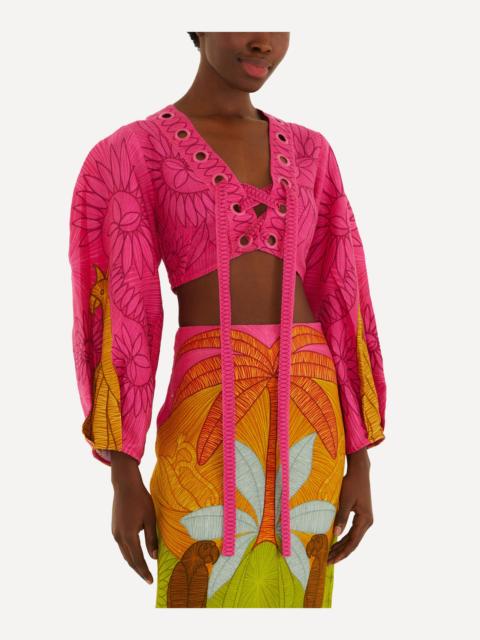 Usiacuri Multicolour Eyelet Blouse