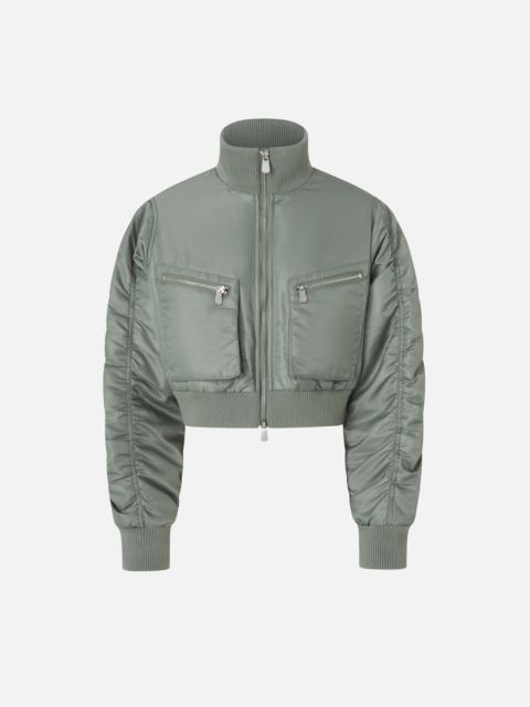 SHORT TECHNICAL SATIN BOMBER JACKET