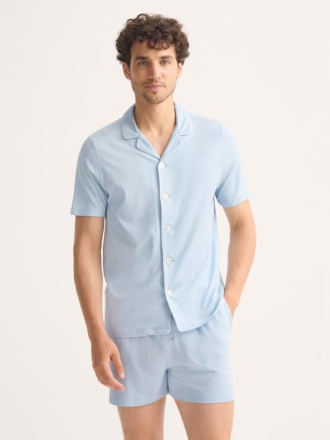 Men's Short Pajamas Basel Micro Modal Stretch Light Blue