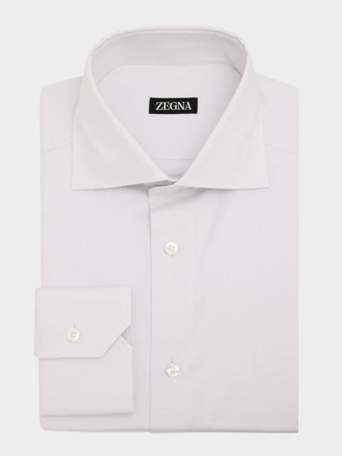 Men's Solid Cotton Twill Dress Shirt