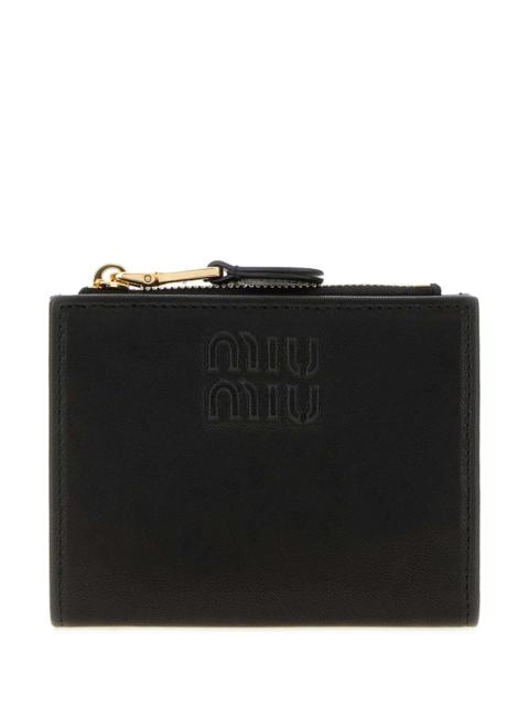 Miu Miu Nappa Leather Wallet — Black