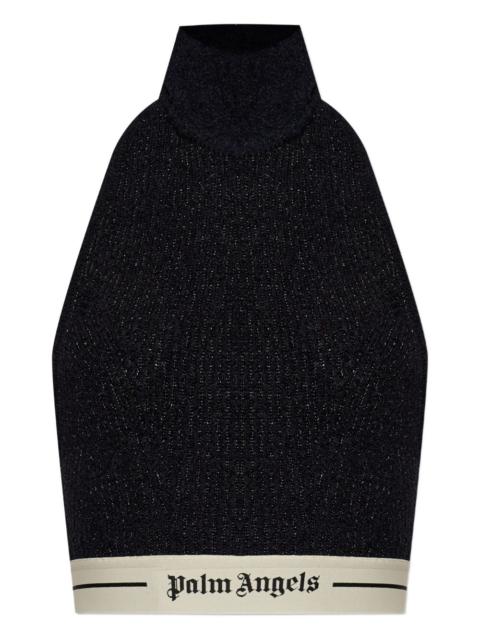 halterneck ribbed top