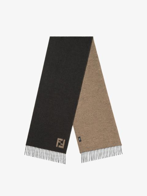 Scarf Black wool and cashmere scarf