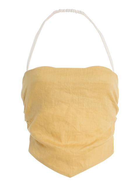 Carlotta Linen Scarf Camisole Top yellow