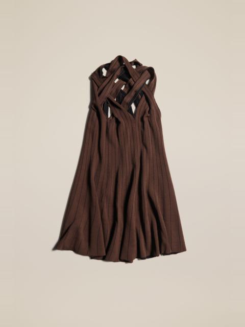 Braided Neck Knit Dress