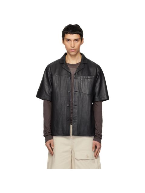 Black Bahama Leather Shirt