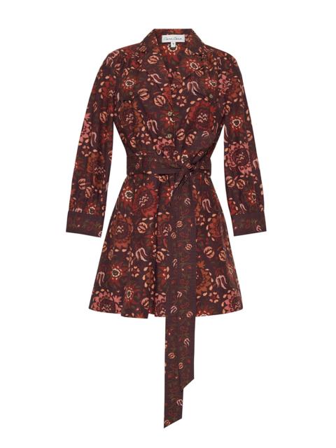Leona Dress
Vintage Flair Meets Fall Florals in a Flounced Mini