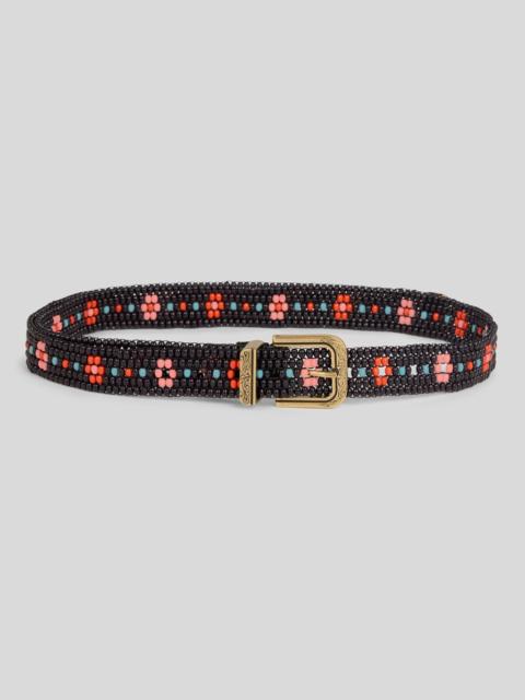 BELT WITH BEADS AND FLORAL MOTIF