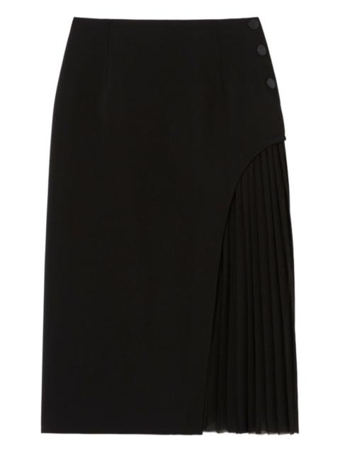 pleated-panel skirt