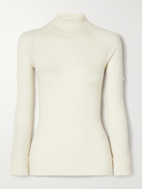 Lupetto Ribbed Cashmere And Silk-blend Sweater