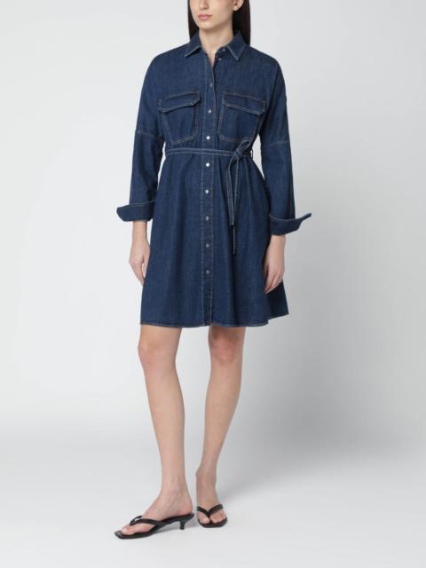 Blue denim shirt dress
